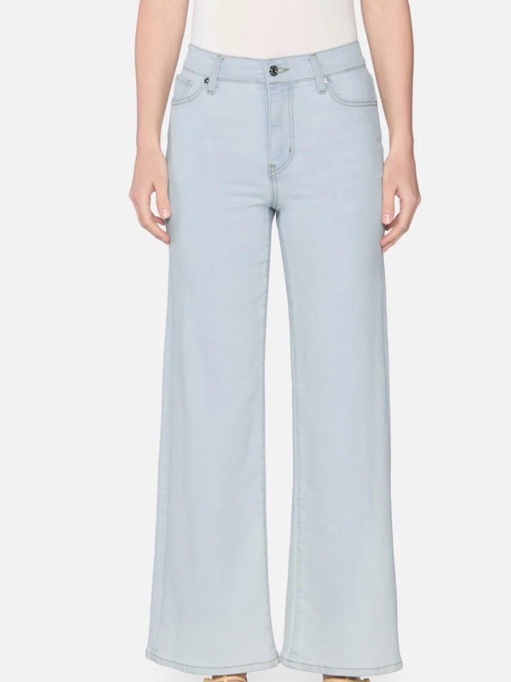 Frame - Wide Leg - Le Slim Palazzo Jeans - Colour - Feather - Sz. 26